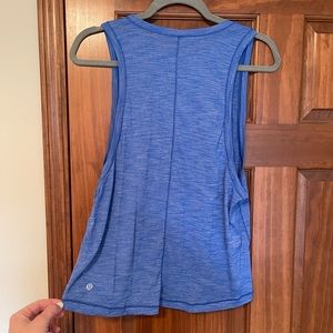 Blue lulu lemon high necked tank top